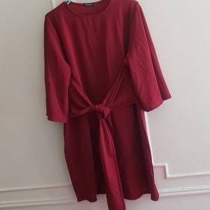 Boohoo red 3x Tie Dress